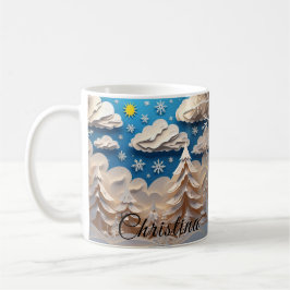Taza De Café Paisaje invernal mágico