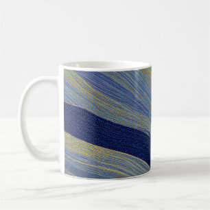 Taza De Café Paisaje marino abstracto olas fracturadas 02