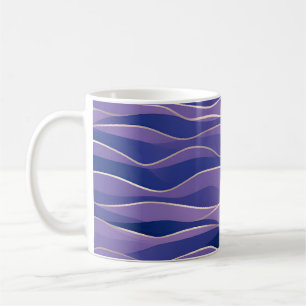 Taza De Café Paisaje marino abstracto olas fracturadas 26