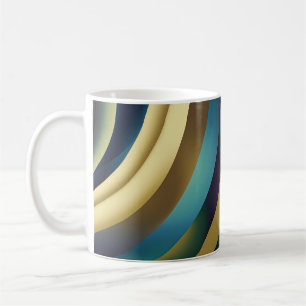 Taza De Café Paisaje marino abstracto olas fracturadas 30