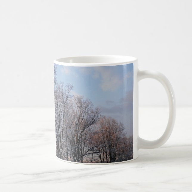 Taza De Café Paisaje natural de la Mañana de Invierno III (Derecha)