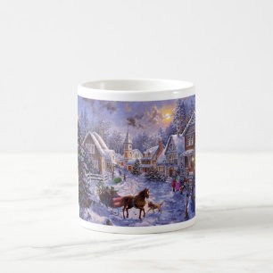Taza De Café Paisaje Navideño