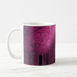 Taza De Café Paisaje nocturno rosado de ensueño