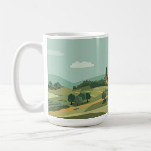 Taza De Café Paisaje personalizado de pueblo italiano