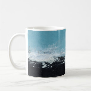Taza De Café Paisaje pintado a mano abstracto