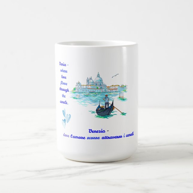 Taza De Café Paisaje romántico de Venecia (Centro)