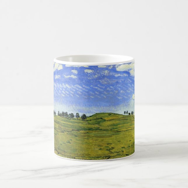 Taza De Café Paisaje suizo con colinas (por Ferdinand Hodler) (Centro)