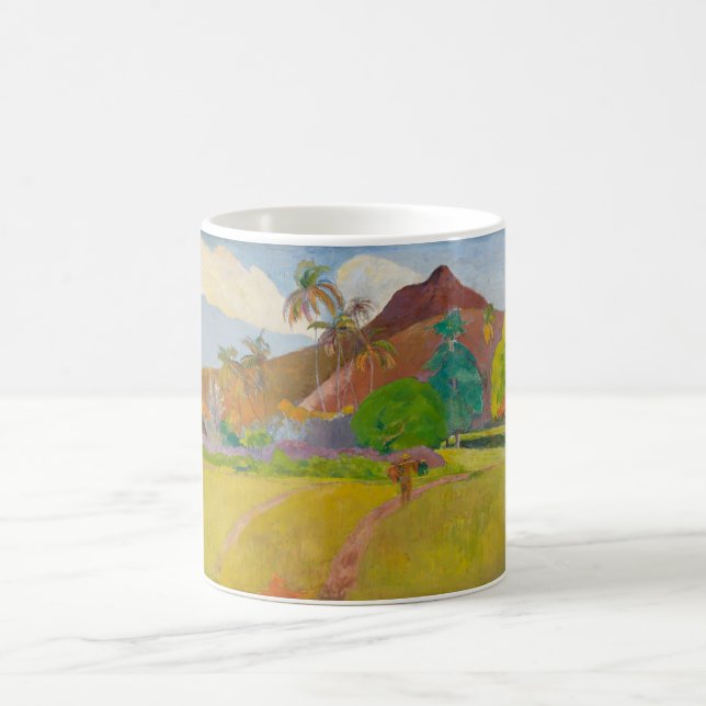Taza De Café Paisaje tahitiano (por Paul Gaugin) (Centro)