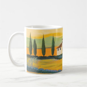 Taza De Café Paisaje toscano, pintor privado, dolor acrílico