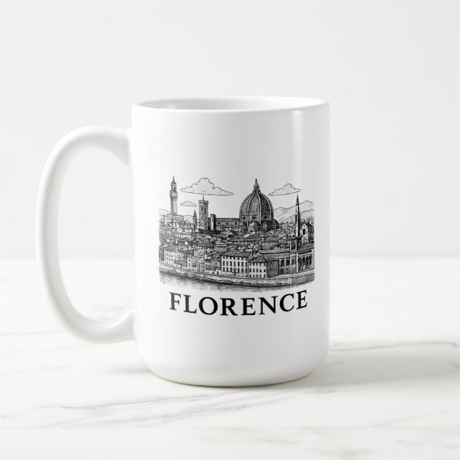Taza De Café Paisaje urbano de Florencia - Catedral del Duomo (Izquierda)