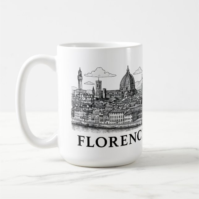 Taza De Café Paisaje urbano de Florencia - Catedral del Duomo (Izquierda)