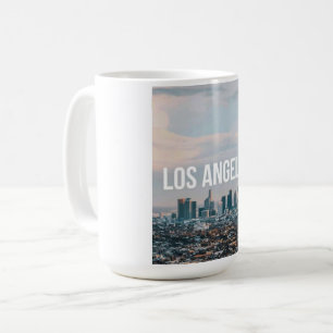 Taza De Café Paisaje urbano retro de Los Ángeles Estética Ciuda