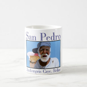 Taza De Café "Paisano en su teléfono de la cáscara "