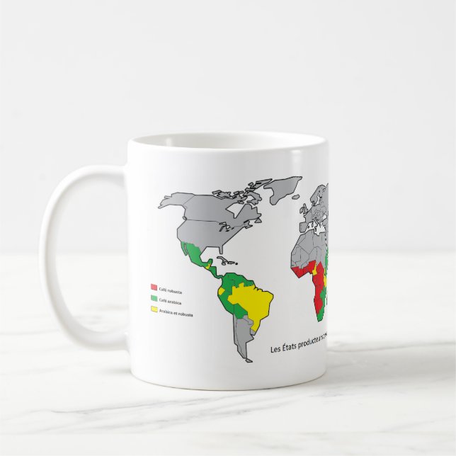 Taza De Café Países productores de café (Izquierda)