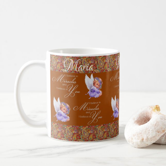 Taza De Café Paisley Angel Mug (Con donut)