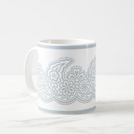 Taza De Café Paisley azul pálido café Mug