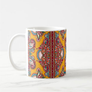 Taza De Café Paisley bandanna floral ornamental tradicional. Yo