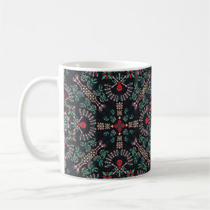 Taza De Café Paisley ornamento, cráneos y huesos Banda Imprimir