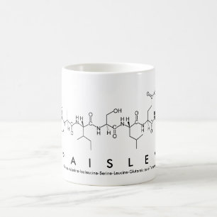 Taza De Café Paisley peptide name mug