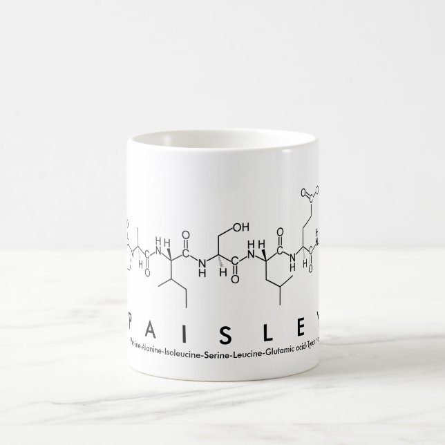 Taza De Café Paisley peptide name mug (Centro)