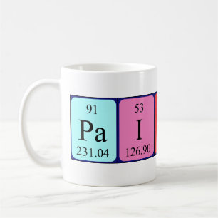 Taza De Café Paityn periódica nombre de tabla mug