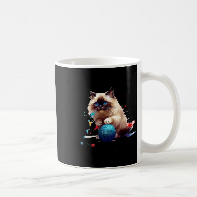 Taza De Café Pajama Ragdoll Cat Perfect For Cat Lovers! For Men (Derecha)