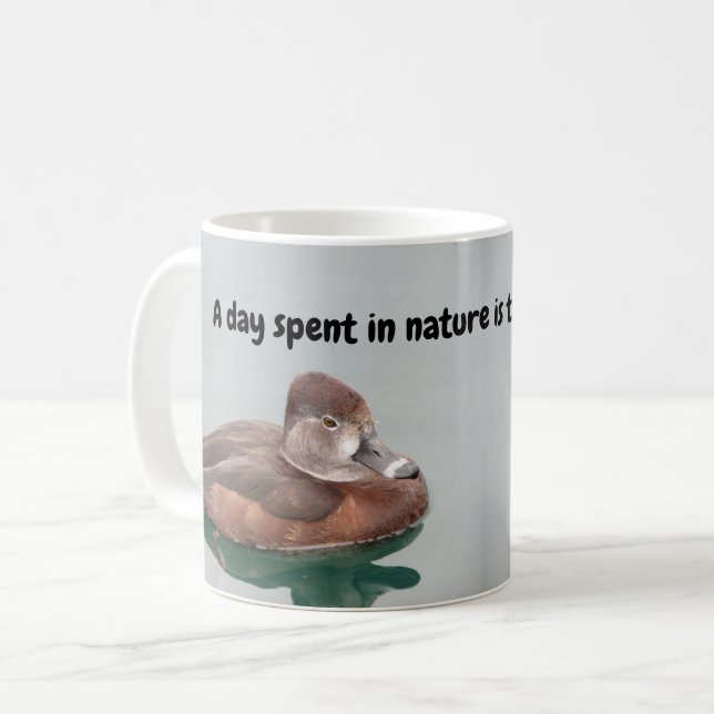 Taza De Café Pájaro acuático de la foto del pato de la naturale (Anverso izquierdo)