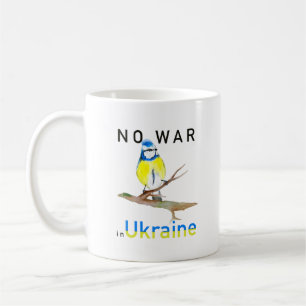 Taza De Café Pájaro acuático No hay guerra en camiseta de Ucran
