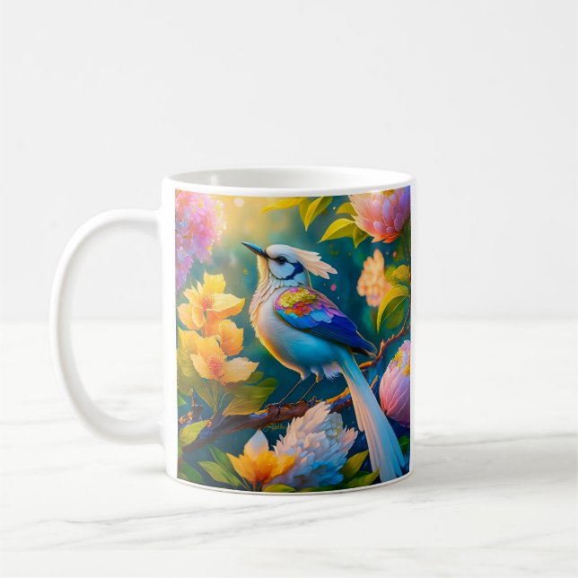 Taza De Café Pájaro arcoiris de Jay Fantasy (Izquierda)