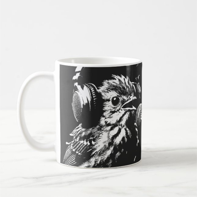 Taza De Café Pájaro Cantando (Izquierda)