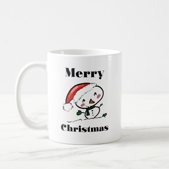 Taza De Café Pájaro Cantando Feliz Navidad (Izquierda)