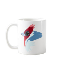 Pájaro cardenal de la cresta roja 