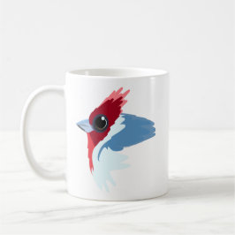 Taza De Café Pájaro cardenal de la cresta roja