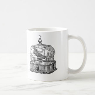 Taza De Café Pájaro cerrado y enjaulado del cuco