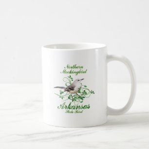 Taza De Café Pájaro de estado de Arkansas del Mockingbird