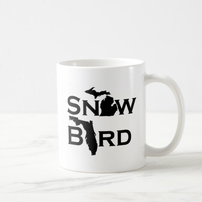 Taza De Café Pájaro de la nieve (Derecha)