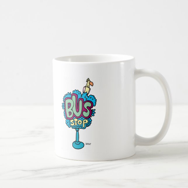 Taza De Café Pájaro de la parada de autobús (Derecha)