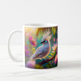 Taza De Café Pájaro de pluma Rubor reposado juvenil palpitando