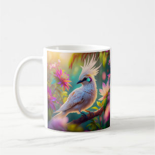 Taza De Café Pájaro de pluma Rubor reposado juvenil palpitando
