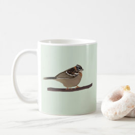 Taza De Café Pájaro de Sparrow coronado