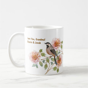 Taza De Café Pájaro en Florales y Foto