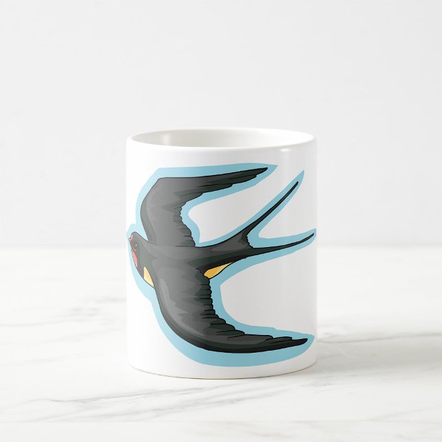 Taza De Café Pájaro Golondrina Volando (Subido por el creador)