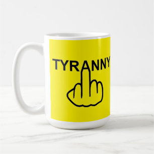 Taza De Café Pájaro Mug que cae en la tiranía malvada