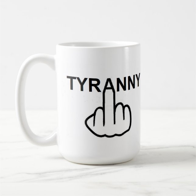 Taza De Café Pájaro Mug que cae en la tiranía malvada (Izquierda)