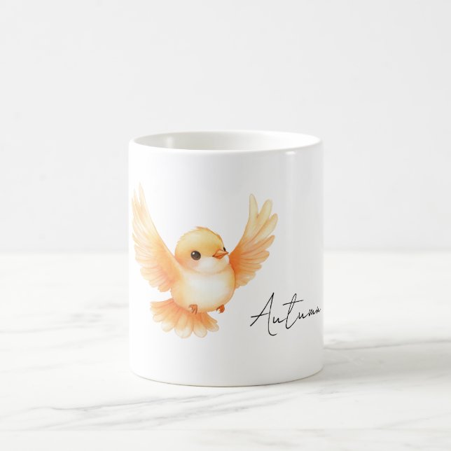 Taza De Café Pájaro Naranja (Centro)