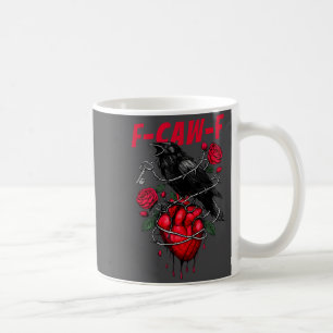 Taza De Café Pájaro Negro Divertido F-caw-f Anti Día de San Val