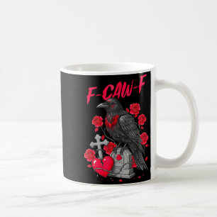 Taza De Café Pájaro Negro Divertido F-caw-f Anti Día de San Val