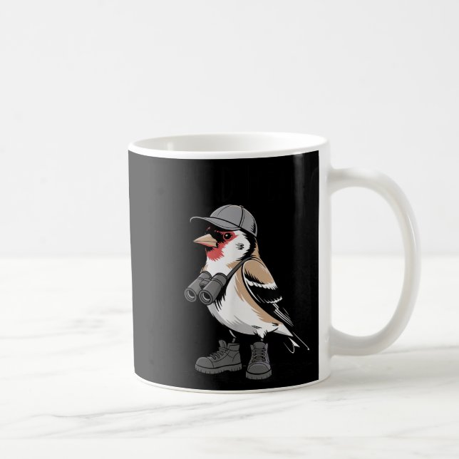 Taza De Café Pájaro Nerd Gracioso Observador De Pájaros (Derecha)