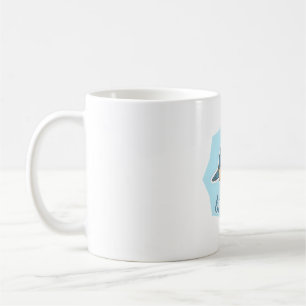 Taza De Café pájaro nerd lindo pájaro azul