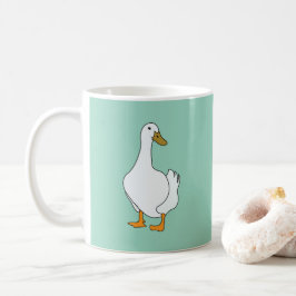 Taza De Café Pájaro Pájaro Blanco Pato
